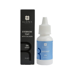 Сет фарба для брів 04 Grafit та окислювач 3% Klever Beauty