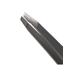 Пінцет для брів зі скошеними кінчиками KLEVER STEEL COLOR